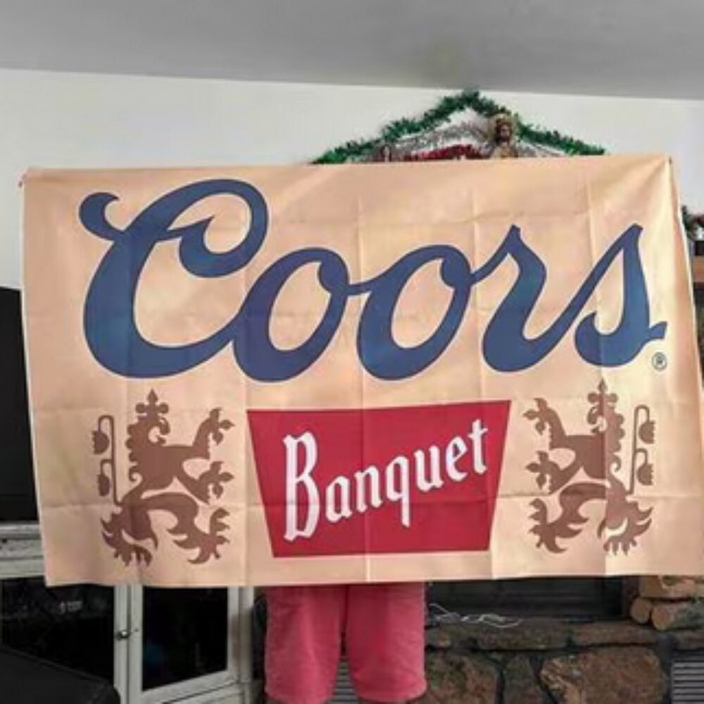 Coors Banquet Beer‎ Flag – 3x5 Ft Banner with 2 Brass Grommets for Man Cave,